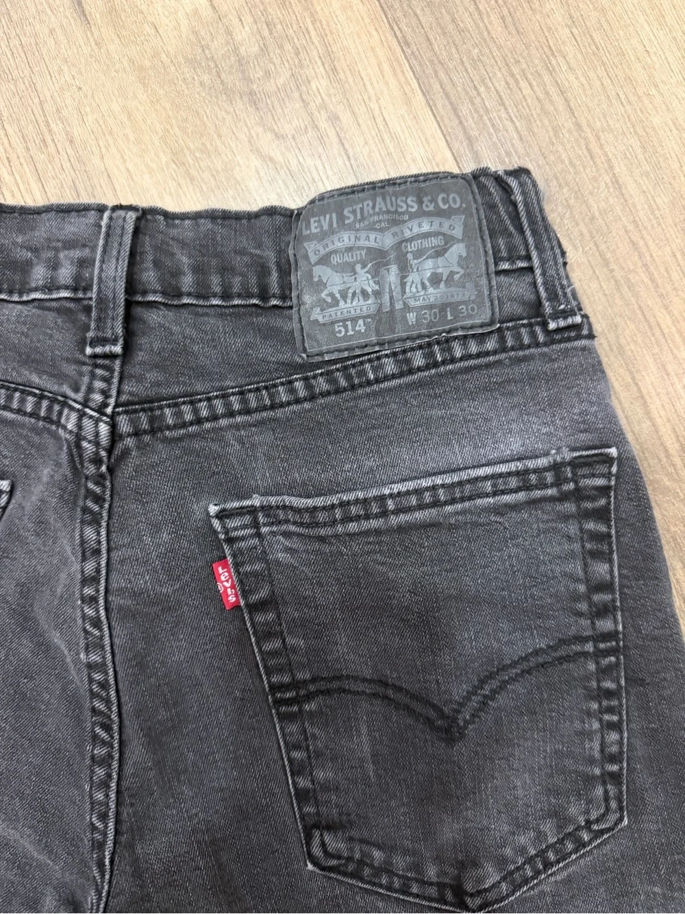 Levi's Black Straight Jeans